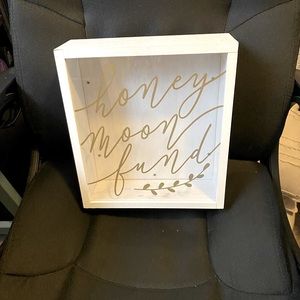 Honey moon funds , wedding decor